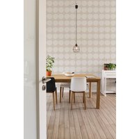 Neutral Retro Dots Design Abnehmbare Tapete/Mit Abstraktem Muster Traditionelle Oder Selbstklebende von DigitalIcons
