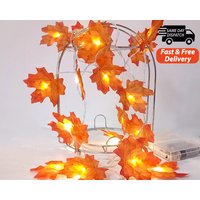 Ahornblatt Halloween Lichter 3M 20 Led, Herbst Ahorn Blatt String Lichter, Home Garten Deko, Party Dekoration Outdoor Indoor von DigitalMockupStudio