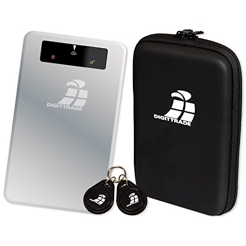 Digittrade RS256 RFID Portable robuste Externe Festplatte SSD 2TB (6,4cm (2,5 Zoll), USB 3.0) Anti-Shock Aluminium-Gehäuse mit Verschlüsselung Silber von Digittrade