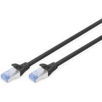 DIGITUS Patch-Kabel RJ-45 (M) zu RJ-45 (M) 0.5m CCA SF/UTP Cat 5e schwarz (DK-1532-005/BL) von Digitus