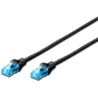 DIGITUS Patch-Kabel RJ-45 (M) zu RJ-45 (M) 10 m CCA U/UTP Cat 5e schwarz (DK-1512-100/BL) von Digitus