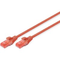 DIGITUS Patch-Kabel RJ-45 (M) zu RJ-45 (M) 10m Kupfer U/UTP Cat 6 rot (DK-1617-100/R) von Digitus