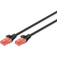 DIGITUS Patch-Kabel RJ-45 (M) zu RJ-45 (M) 10m Kupfer U/UTP Cat 6 schwarz (DK-1617-100/BL) von Digitus