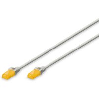 DIGITUS Patch-Kabel Slim RJ-45 (M) zu RJ-45 (M) 15m Kupfer U/UTP Cat 6a grau (DK-1617-A-150S) von Digitus