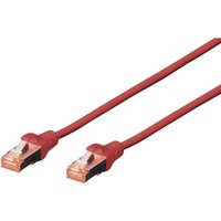 Digitus DK-1644-010/R RJ45 Netzwerkkabel, Patchkabel CAT 6 S/FTP 1.00 m Rot Halogenfrei, verdrillte von Digitus