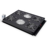 Digitus Dachlüftermodule für 19" Unique Schränke 4 Lüfter RAL9005 schwarz von Digitus