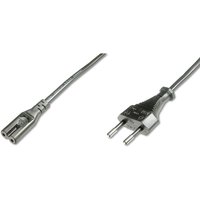 Digitus Kaltgeräte, Strom Netzkabel [1x Kleingeräte-Buchse C7 - 1x Euro-Stecker] 1.80 m Schwarz von Digitus