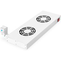 Digitus Lüftermodule für 19"-Schränke 2 Lüfter RAL7035 grau (DN-19 FAN-2-HO) von Digitus