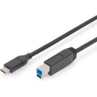 Ansmann USB-Kabel USB 3.2 Gen1 (USB 3.0 / USB 3.1 Gen1) USB-C® Stecker, USB-B Stecker 1.80m Schwarz von Ansmann