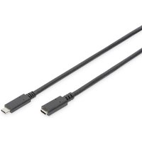 Digitus - USB-Kabel usb 3.2 Gen1 (usb 3.0 / usb 3.1 Gen1) usb-c® Stecker, usb-c® Buchse 0.70 m Schwarz von Digitus