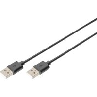 Digitus USB-Kabel usb 2.0 usb-a Stecker, usb-a Stecker 1.80 m Schwarz AK-300100-018-S von ASSMANN