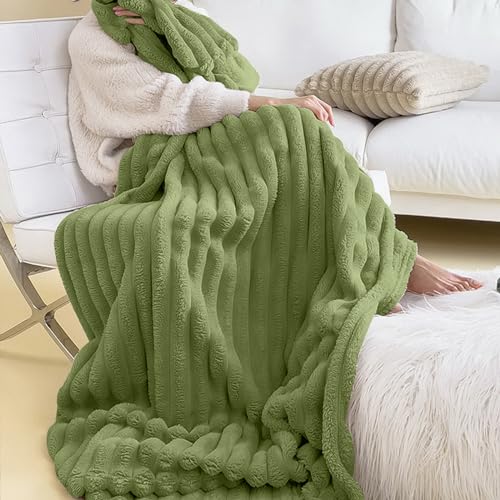 Dihope Kuscheldecke Flauschig Decke Fleecedecke,Wohndecken Couchdecke Flauschig Überwurf Mikrofaser Tagesdecke Sofadecke Blanket Für Bett Sofa Schlafzimmer Büro (Fruchtgrün,120X200cm) von Dihope