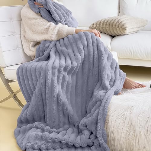 Dihope Kuscheldecke Flauschig Decke Fleecedecke,Wohndecken Couchdecke Flauschig Überwurf Mikrofaser Tagesdecke Sofadecke Blanket Für Bett Sofa Schlafzimmer Büro (Violett,200x230cm) von Dihope