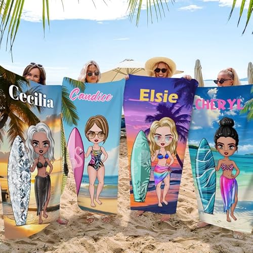 Dihope Personalisiert Strandtuch Microfaser Badetuch Groß mit Namen, DIY Dress up Beach Towel Schnelltrocknend Handtuch Stranddecke für Strand Pool Sauna Reise,Damen/Mädchen,90x180 cm Dihope Personalisiert Strandtuch Microfaser Badetuch Groß mit Namen, DIY Dress up Beach Towel Schnelltrocknend Handtuch Stranddecke für Strand Pool Sauna Reise,Damen/Mädchen,90x180 cm von Dihope