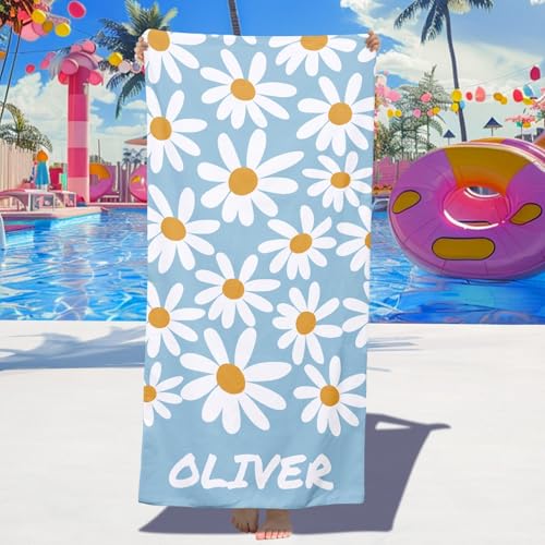 Dihope Strandtuch Personalisiert mit Namen Sandfreies Microfaser Handtücher Badetuch Groß Schnelltrocknend Stranddecke für Kinder, Teenager, Erwachsene,Gänseblümchen Dihope Strandtuch Personalisiert mit Namen Sandfreies Microfaser Handtücher Badetuch Groß Schnelltrocknend Stranddecke für Kinder, Teenager, Erwachsene,Gänseblümchen von Dihope