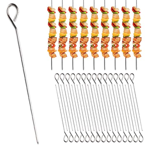 Rouladennadeln Edelstahl 30 Stück Set rostfreie Rouladenspieße 15cm mit rundem Griff und scharfer Spitze praktische Alternative zu Rouladenklammern stabil für Fleisch und Haushalt Küchenzubehör von DiiWmme