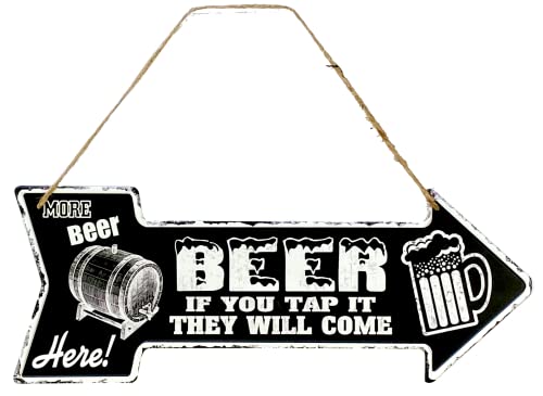 DiiliHiiri Bier Blechschild – 40 x 15 cm Original Retro Schild American Retro Sign Company für Bar Pub Café Garage und Werkstatt, Dekoration Vintage Schild der 50er Jahre (9544-1) Beer von DiiliHiiri