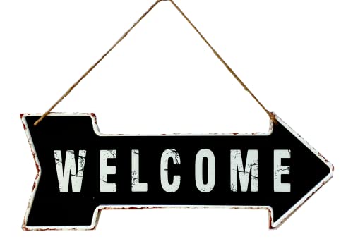 DiiliHiiri Willkommensschild, 40 x 15 cm, Original-Retro-Schild von American Retro Sign Company, für Bar, Pub, Café, Garage und Werkstatt, Dekoration Vintage-Schild der 50er-Jahre (9543-3) BO von DiiliHiiri