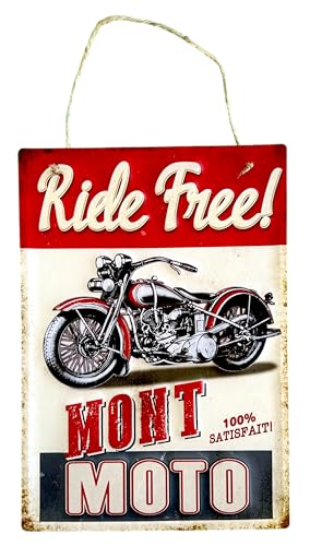 DiiliHiiri Blechschild für Motorrad A3 — Retro-Metallschild 40x28x0.2cm Wanddekoration Zuhause und Zimmer Dekorative Vintage-Ornamente für Werkstatt und Garage Originelle Geschenke für Papatag (9528) von DiiliHiiri