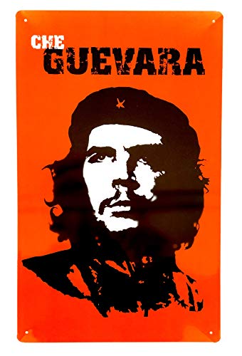 DiiliHiiri Che Guevara 41,5x25x0,2cm — Retro Blechschild Dekoration für Zuhause Restaurant Bar Café Vintage-Stil Türschild Nostalgie Metallschild Tin Sign Pub Wanddeko Ideen 50er Jahre Stil (9539-2) von DiiliHiiri