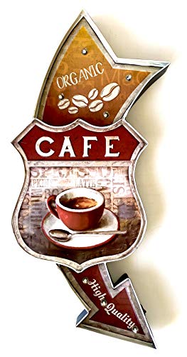 DiiliHiiri Leuchtschild Retro-Schild Wandschild im Vintage-Stil LED Schild für Cafe Pub Dekoschild Zubehör für Wohnkultur 50er Jahre Haus Dekoration Retro Leuchtkasten Metallhandwerk DiiliHiiri Leuchtschild Retro-Schild Wandschild im Vintage-Stil LED Schild für Cafe Pub Dekoschild Zubehör für Wohnkultur 50er Jahre Haus Dekoration Retro Leuchtkasten Metallhandwerk von DiiliHiiri