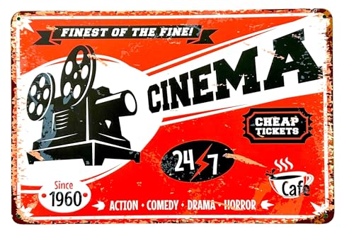 DiiliHiiri Poster, Vintage-Filmwerbung, 30 x 20 cm, dekoratives Retro-Schild für Filme, Liebhaber oder Fans von Filmen, Barber (2635-231) von DiiliHiiri