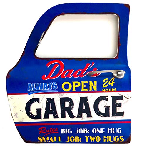DiiliHiiri Retro-Schild Tür Zeichen Metallhandwerk Zubehör für Zuhause Wandschild im Vintage-Stil Dekoschild Zubehör für Wohnkultur 50er Jahre Haus Dekoration (Dad's Garage) von DiiliHiiri