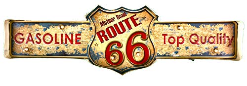 Route 66 Retro-Schild, leuchtend, Garagen deko, Café, Vintage, Metallschild, Heimdekoration, American dekoration von DiiliHiiri