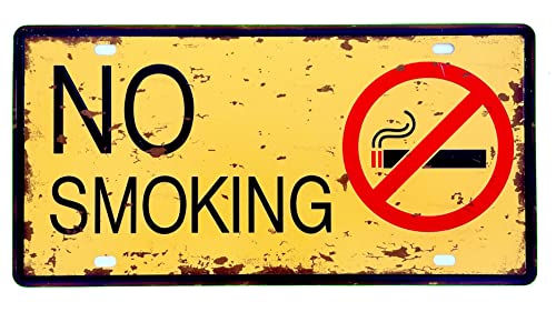 Rauchen verbotenes Schild für Bar - Pub - Café oder Friseur - Motiv Dose - Größe: 30 x 15 cm - Nicht rauchen - Hinweis - Poster - Schild - NO SMOKING (2651-2) von DiiliHiiri