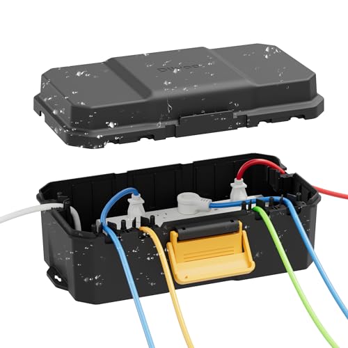 Kabelbox Wasserdicht, Diivoo Kabelbox Outdoor Abdeckungen wasserdicht, große Größe 6 Kabel Dichtung Eintrag, schützen Power Strip, Timer Outlet Plug, Urlaub Licht Dekoration, Schwarz(28,5×15×11cm) Kabelbox Wasserdicht, Diivoo Kabelbox Outdoor Abdeckungen wasserdicht, große Größe 6 Kabel Dichtung Eintrag, schützen Power Strip, Timer Outlet Plug, Urlaub Licht Dekoration, Schwarz(28,5×15×11cm) von Diivoo
