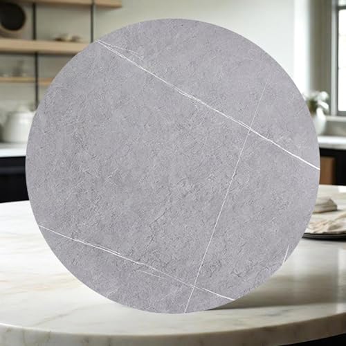 Dijateman Großer Lazy Susan Drehplatte, Schwerlast Marmor Runder Servierplatte Teller, 360° Drehbar rutschfeste Haushaltsdienste Tablett, Pflegeleicht(Gray,40'') von Dijateman