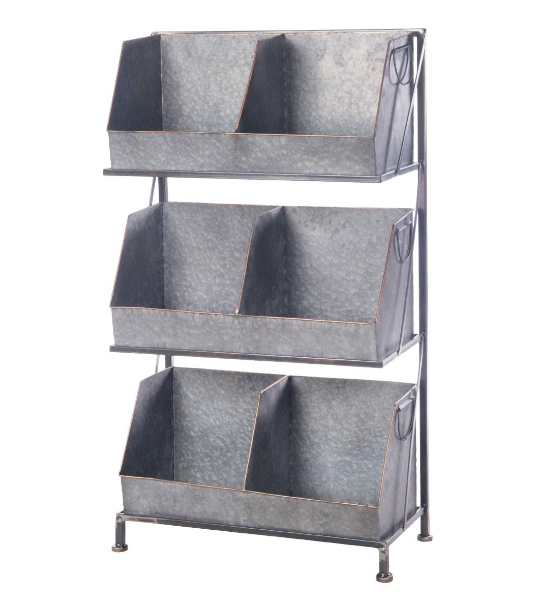 Dijk Natural Collection Regal 6 Fächern 62x24x107cm grau Dijk Natural Collection Regal 6 Fächern 62x24x107cm grau von dijk ohg