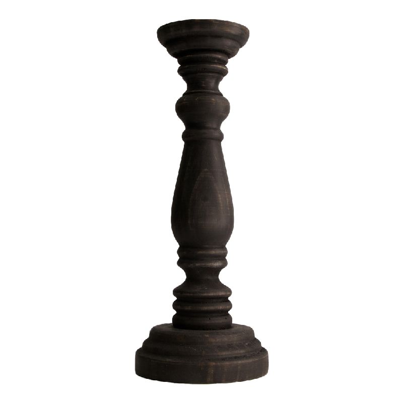 Dijk Kerzenhalter Holz schwarz Ø 14 x 35 cm von Dijk Natural