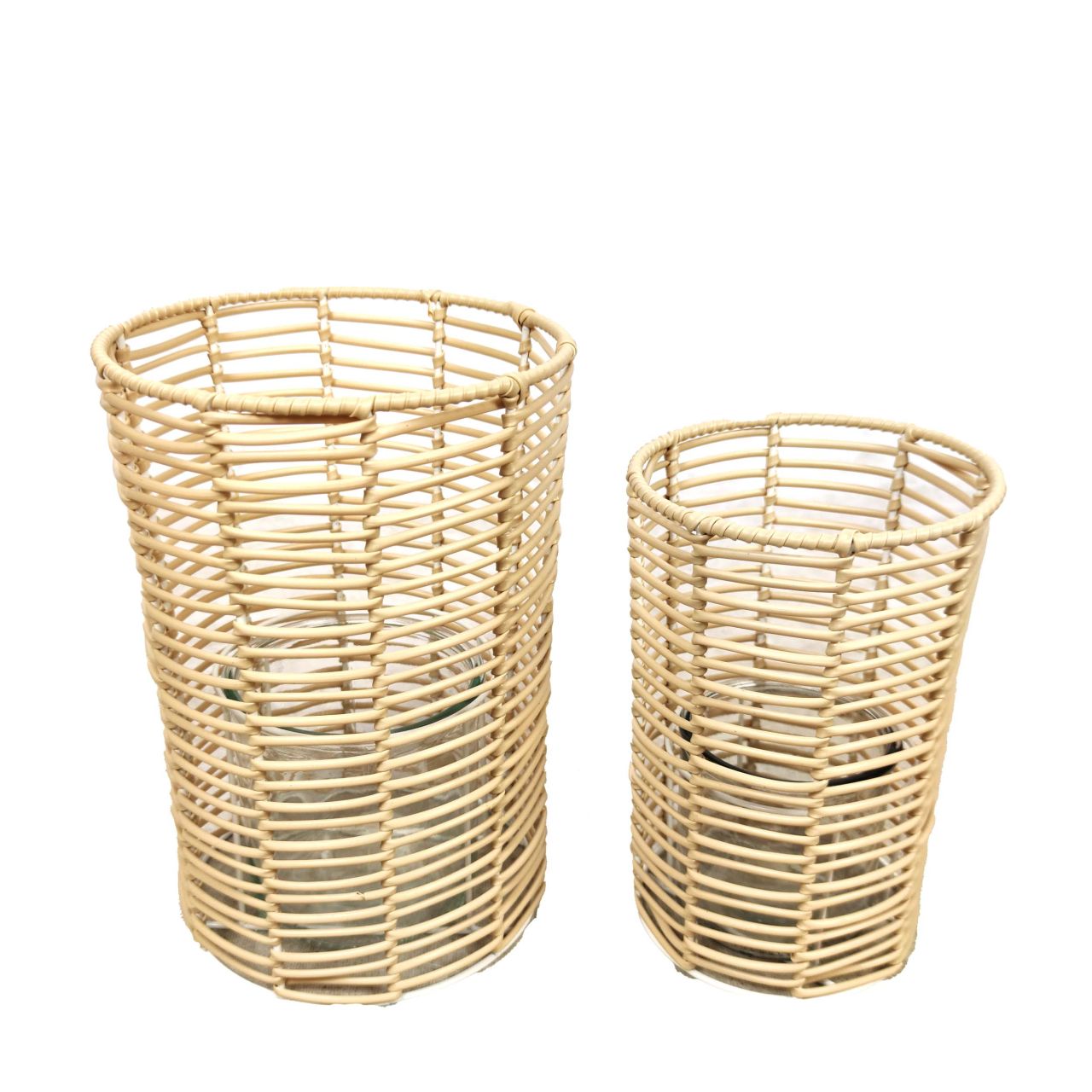 Dijk Rattan Laterne weiß Ø 15 x 23 cm von Dijk Natural