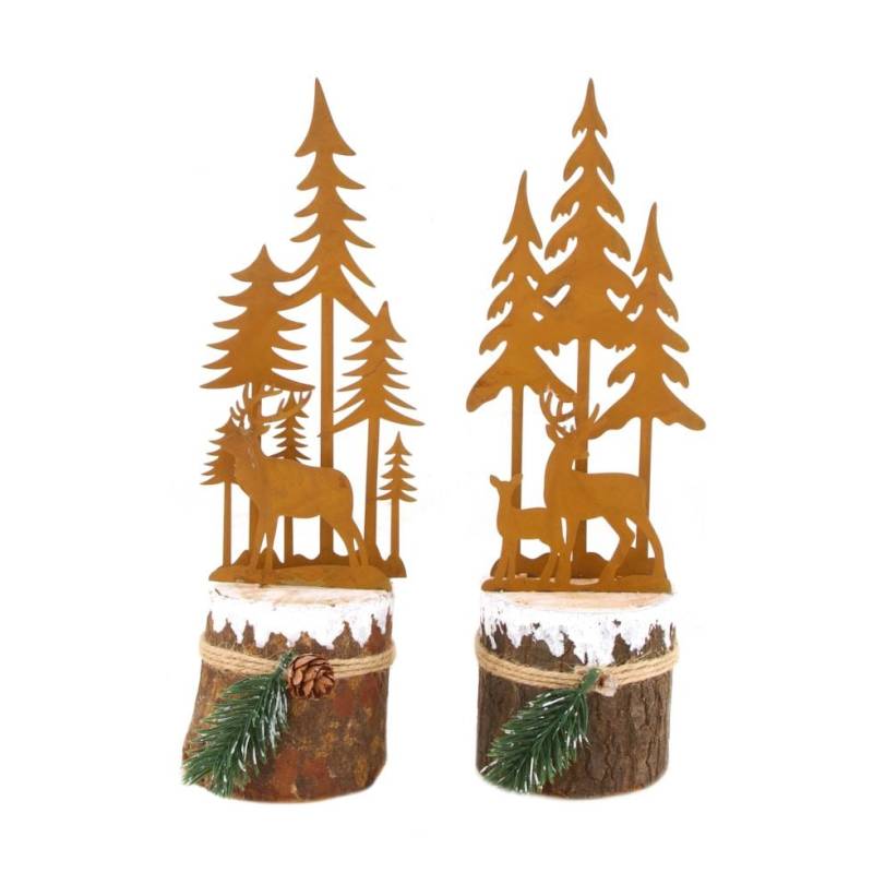 Dijk Statue Metall Rost 8,5 x 8,5 x 26 cm von Dijk Natural