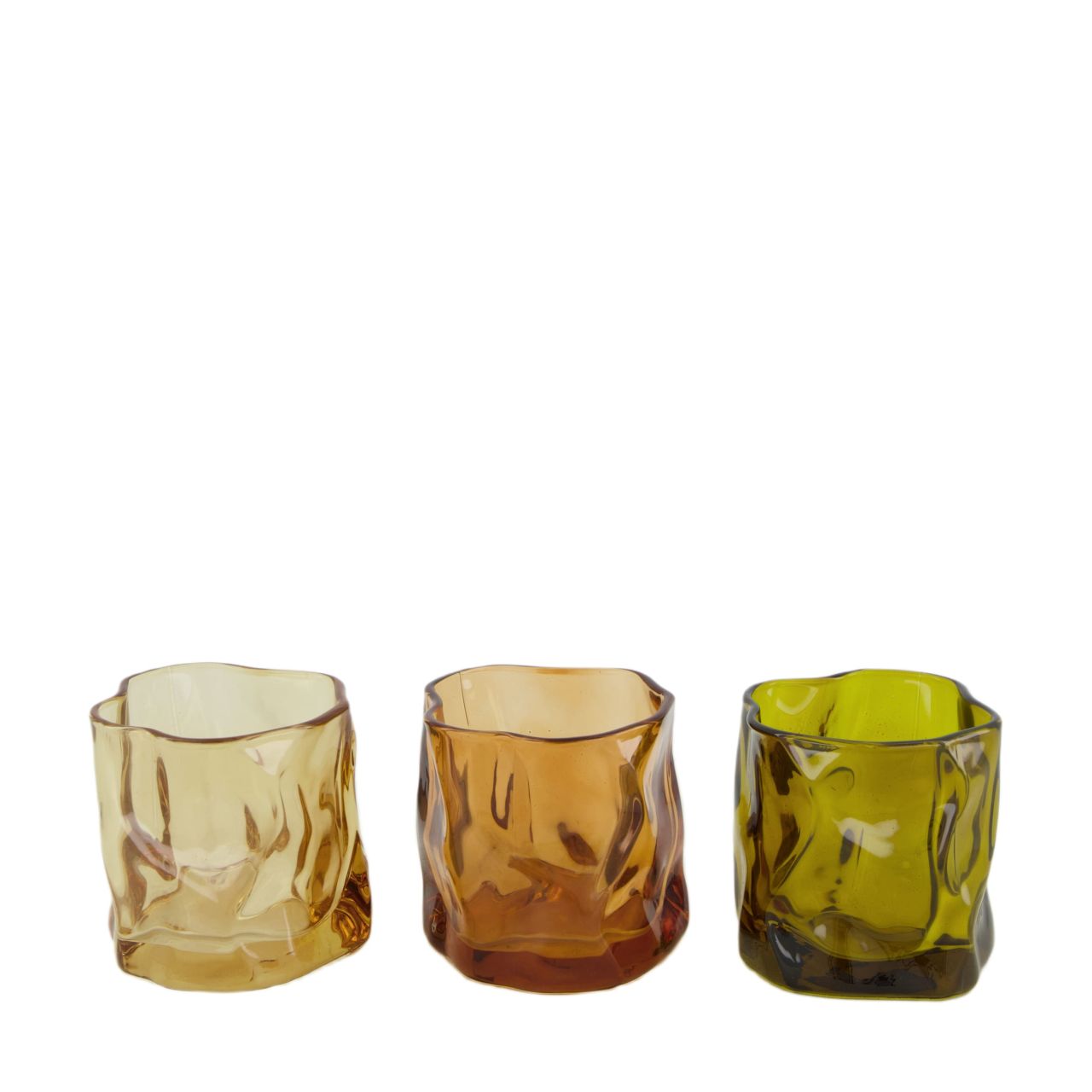 Dijk Teelichthalter Glas braun 8 x 8 x 7,5 cm von Dijk Natural
