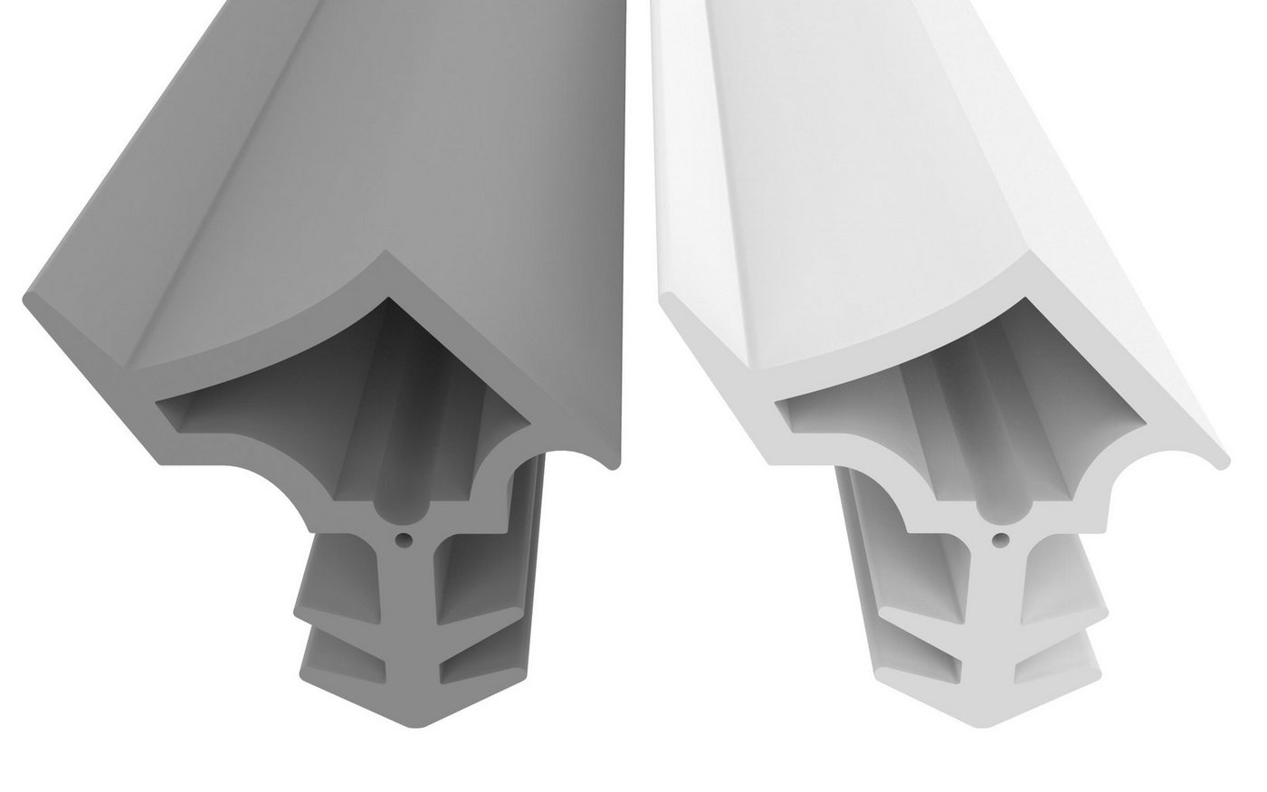 Dikara Dichtungsband Stahlzargendichtung Grau/weiß Höhe 15,2mm Breite 14,8mm Falz, TPE thermoplastisches, Antidehnungsfaden von Dikara