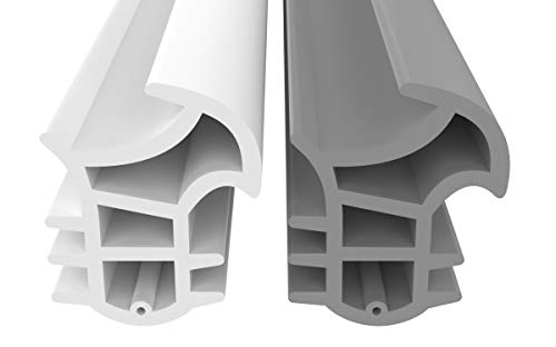 Stahlzargendichtung Grau 10m - gegen Zugluft Lärm & Staub spart Heizkosten Dichtung Dichtungshöhe 17mm Dichtungsbreite 14mm Falz Türdichtung (Grau 10m) von Dikara