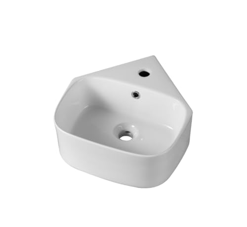 DILECI - Eckwaschbecken aus weißer Keramik – kompaktes und eckiges Waschbecken für kleine Räume – Waschbecken mit elegantem und funktionalem Design – ideal für Badezimmer oder WC – 40 x 43,5 x 16,5 cm DILECI - Eckwaschbecken aus weißer Keramik – kompaktes und eckiges Waschbecken für kleine Räume – Waschbecken mit elegantem und funktionalem Design – ideal für Badezimmer oder WC – 40 x 43,5 x 16,5 cm von Dileci