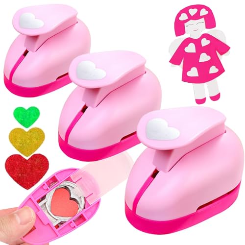 3 Stück Stanzer, Motivstanzer Herz Set, Herz Stanzer, 10/15/25mm Papierstanzer, Ausstanzer Kinder, Stanzer Set, Motivstanzer, Lochstanzer Papier, Für Basteln, Scrapbooking, Geschenkanhänger 3 Stück Stanzer, Motivstanzer Herz Set, Herz Stanzer, 10/15/25mm Papierstanzer, Ausstanzer Kinder, Stanzer Set, Motivstanzer, Lochstanzer Papier, Für Basteln, Scrapbooking, Geschenkanhänger von Dilightnews