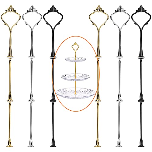 6 Set Etageren Stangen Set, Etageren Stangen, Metallstangen Mittellochausstech, 2 bis 3 Etage für Hochzeitstorte Etagere Tortenständer Tortenhalter Torten von Dilightnews