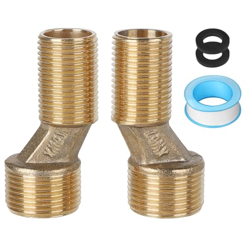 2 Stück S-Anschluss G1/2 Bis G3/4, S Anschluss Adapter, Hahnverlängerung Verstellbarer Bereich 135-165mm, Wasserhahnanschlüsse Adapter, Universal S-Anschluss Set für Wandarmaturen 2 Stück S-Anschluss G1/2 Bis G3/4, S Anschluss Adapter, Hahnverlängerung Verstellbarer Bereich 135-165mm, Wasserhahnanschlüsse Adapter, Universal S-Anschluss Set für Wandarmaturen von Dilireba