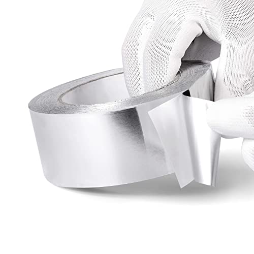 Dilltel-Astasch Aluminium Klebeband Hitzebeständiges, 1 Rolle Aluband, Wasserdichtes Alu Klebeband Netzverstärkt von Lüftungs- und Klimaanlagen, Metallklebeband UV, Dampfsperre Klebeband von Dilltel-Astasch