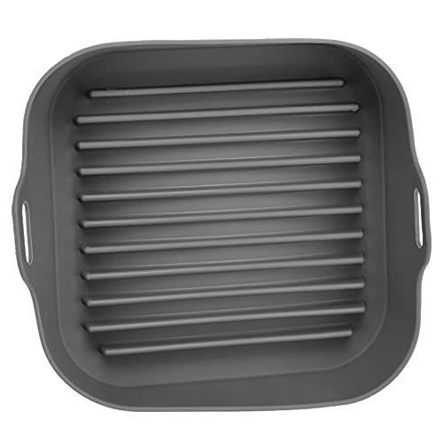 10in Friteusen Ersatz Silikon Topf, Friteuse Silikon Topf, Friteusen Backofen Zubehör, Fit für Dampfgarer, Reiskocher(Quadrat grau) von Dilwe