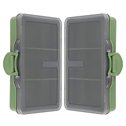 2 Stück Mini-PP-Aufbewahrungsbox für Angelzubehör, Köder-Aufbewahrungsorganisator, Dickere Kunststoffhaken (3 Fächer (28 x 14 x 15 cm/11 x 5,5 x 5,9 Zoll)) von Dilwe