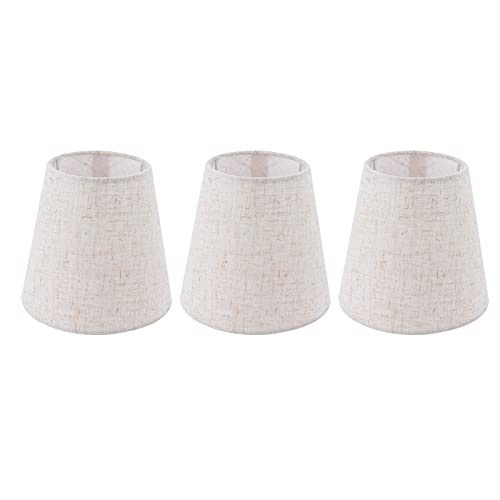 3PCS Kleiner Lampenschirm Barrel Stoff Lampenschirm Leinen Tuch Lampenschirm für Tischlampe und Stehleuchte von Dilwe