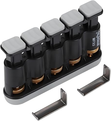 Dilwe Finger Exerciser, Finger Trainer Variable Hand Finger Stärke Tension Exerciser Griff für Klavier Gitarre(Grau) von Dilwe