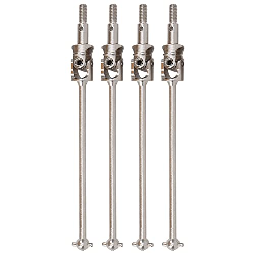 Dilwe Langlebiger Universal Drive -Wellenkit für HSP 94111 1/10 RC -Auto, Zuverlässiger Stahlschwungwellen Set, 4pcs für die RC Autoänderung (SILVER) von Dilwe