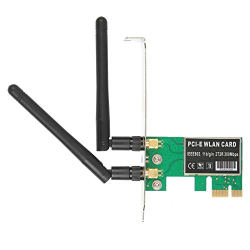 Dilwe PCIe-WLAN-Karte, 300 Mbit/s Dualband mit 2x6dB High-Gain-Antenne, für Desktop-Computer, PCIe-Schnittstelle Dilwe PCIe-WLAN-Karte, 300 Mbit/s Dualband mit 2x6dB High-Gain-Antenne, für Desktop-Computer, PCIe-Schnittstelle von Dilwe