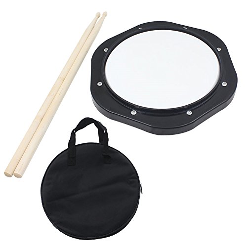 Drum Practice Pad, 10 Zoll Silent Kunststoff Drum Pad Leichte Drum Practice Training Kit Werkzeug mit Drum Sticks Drum Practice Pad, 10 Zoll Silent Kunststoff Drum Pad Leichte Drum Practice Training Kit Werkzeug mit Drum Sticks von Dilwe